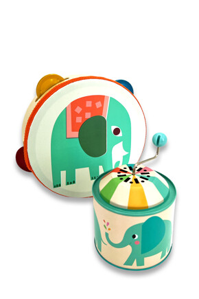 Tamboerijn en Muziekdoos Olifant