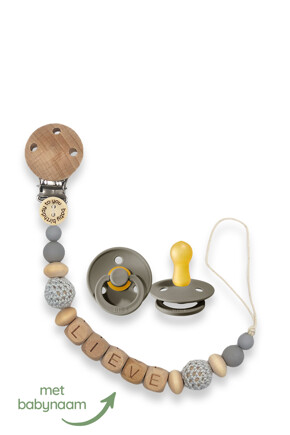 Speenkoord Set Lichtgrijs